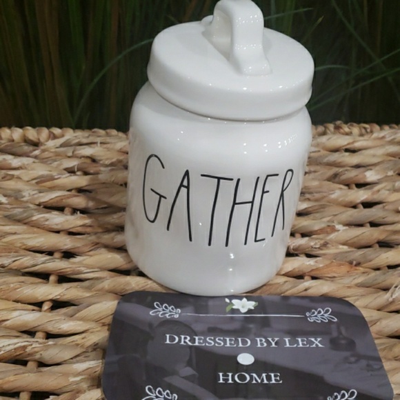NWT HTF Rae Dunn GATHER Canister - Picture 2 of 5